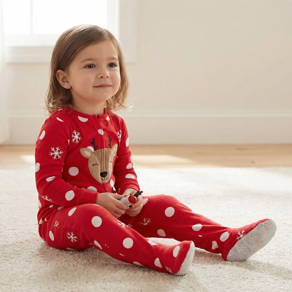 Christmas Reindeer Toddler pajama set size 3T